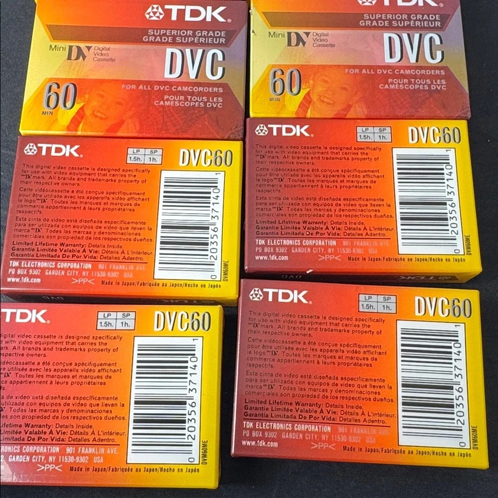 Lot of 8 TDK - Mini DVC 60 Digital Video Cassette Tapes